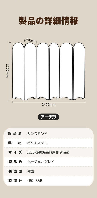 パーテーション 折りたたみ 間仕切り 6連 衝立 目隠し ついたて おしゃれ パーティション スクリーン 仕切り 北欧 ナチュラル リビング 寝室 ワンルーム 在宅ワーク テレワーク 快眠 安眠 吸音 断熱 軽量 省スペース