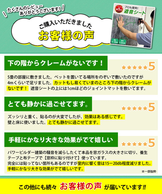 遮音シート 厚さ2.0mm×幅940mm×長さ5ｍ巻き TS-20 防音 遮音